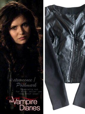 Guess Mixed Media Faux Leather Jacket ASO Katherine Pierce